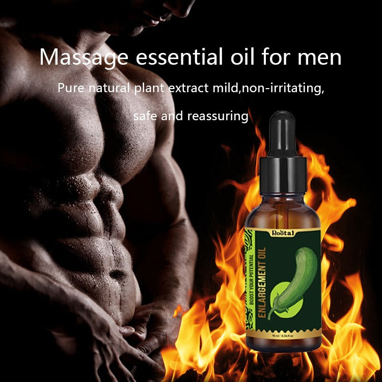 Rootal Oil Men's Essential Body Care Revitalizing & Nourishing Massage Oil 10 ml Lightweight with Premium Botanical Oils for Deep Hydration and Relaxing Sensation - Healthcare, Wellness Comfort Daily