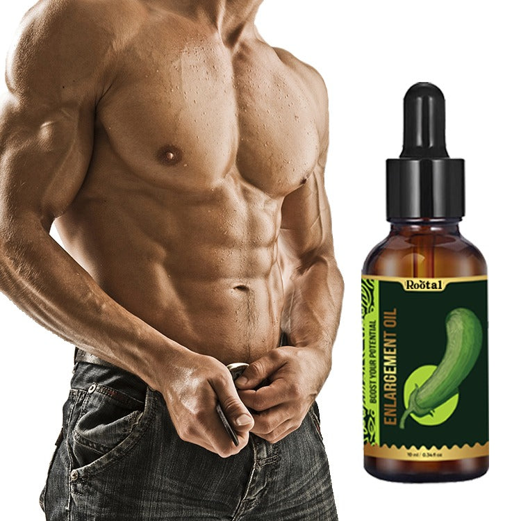 Rootal Oil Men's Essential Body Care Revitalizing & Nourishing Massage Oil 10 ml Lightweight with Premium Botanical Oils for Deep Hydration and Relaxing Sensation - Healthcare, Wellness Comfort Daily