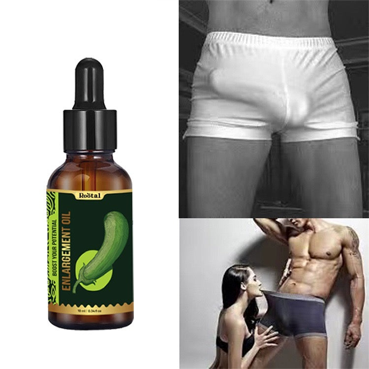 Rootal Oil Men's Essential Body Care Revitalizing & Nourishing Massage Oil 10 ml Lightweight with Premium Botanical Oils for Deep Hydration and Relaxing Sensation - Healthcare, Wellness Comfort Daily