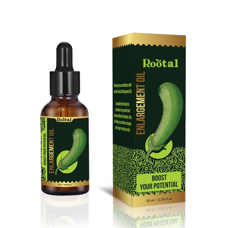 Rootal Oil Men's Essential Body Care Revitalizing & Nourishing Massage Oil 10 ml Lightweight with Premium Botanical Oils for Deep Hydration and Relaxing Sensation - Healthcare, Wellness Comfort Daily